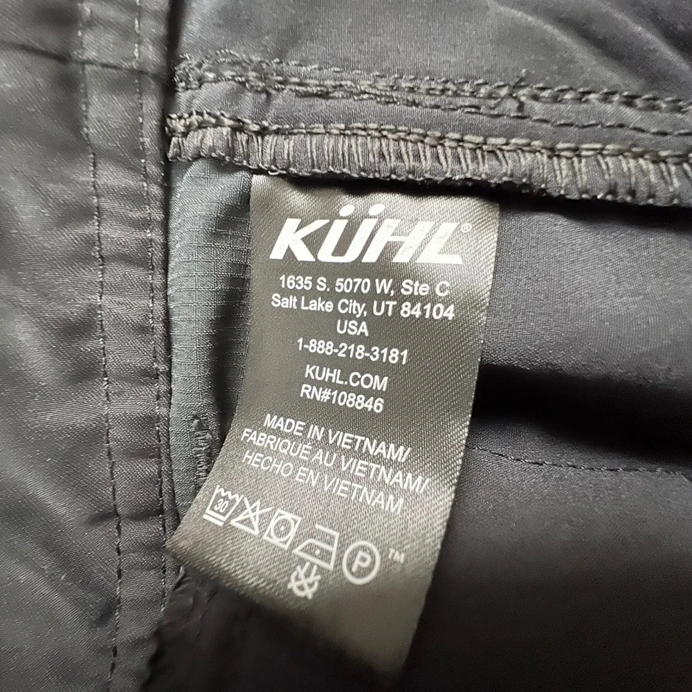 KUHL Silencr Kargo Short Mens 40 Black Reflex Softshell Hiking 5230 4351